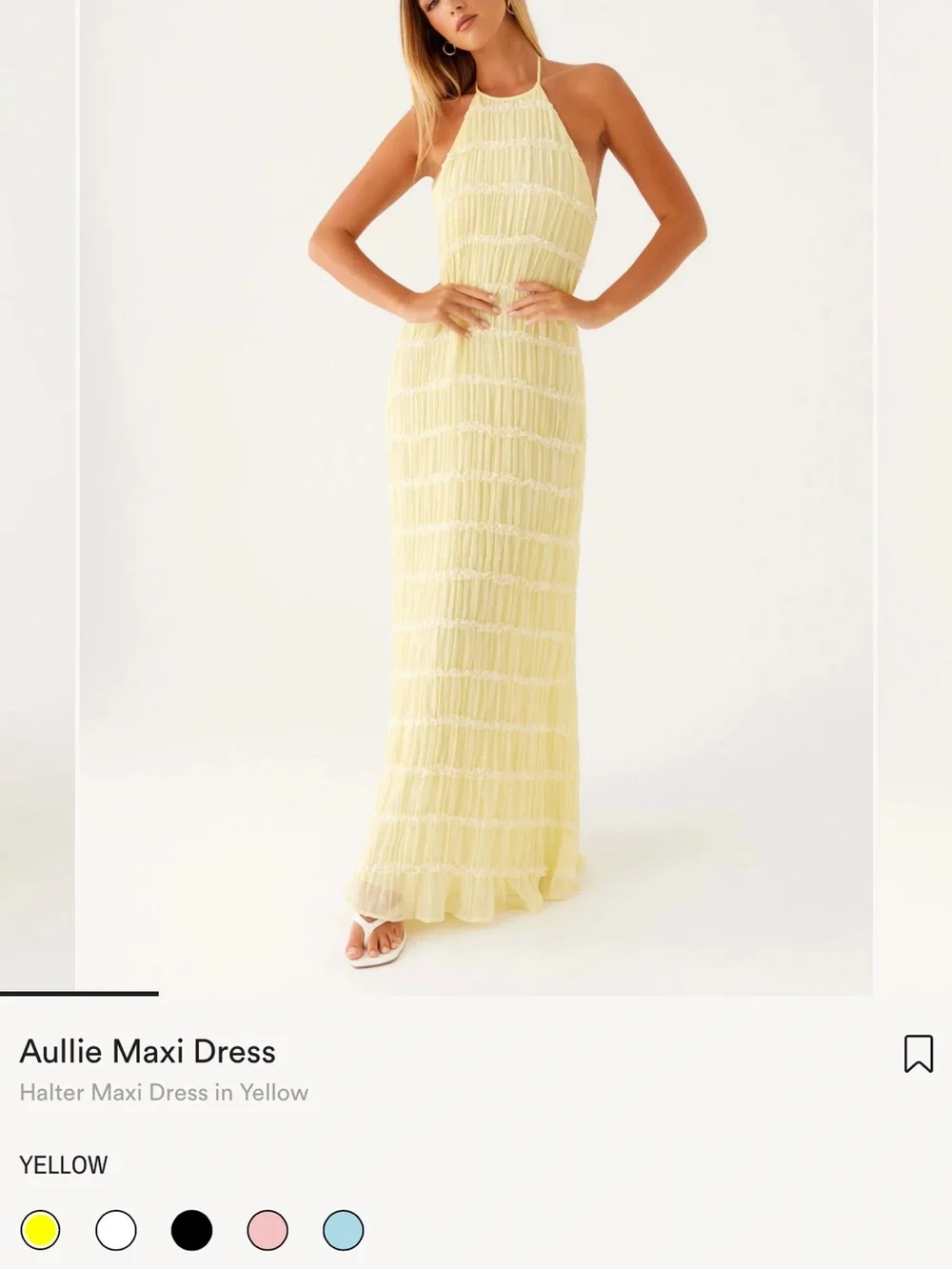 Peppermayo Aullie Maxi Dress- Yellow - Picture 5 of 5